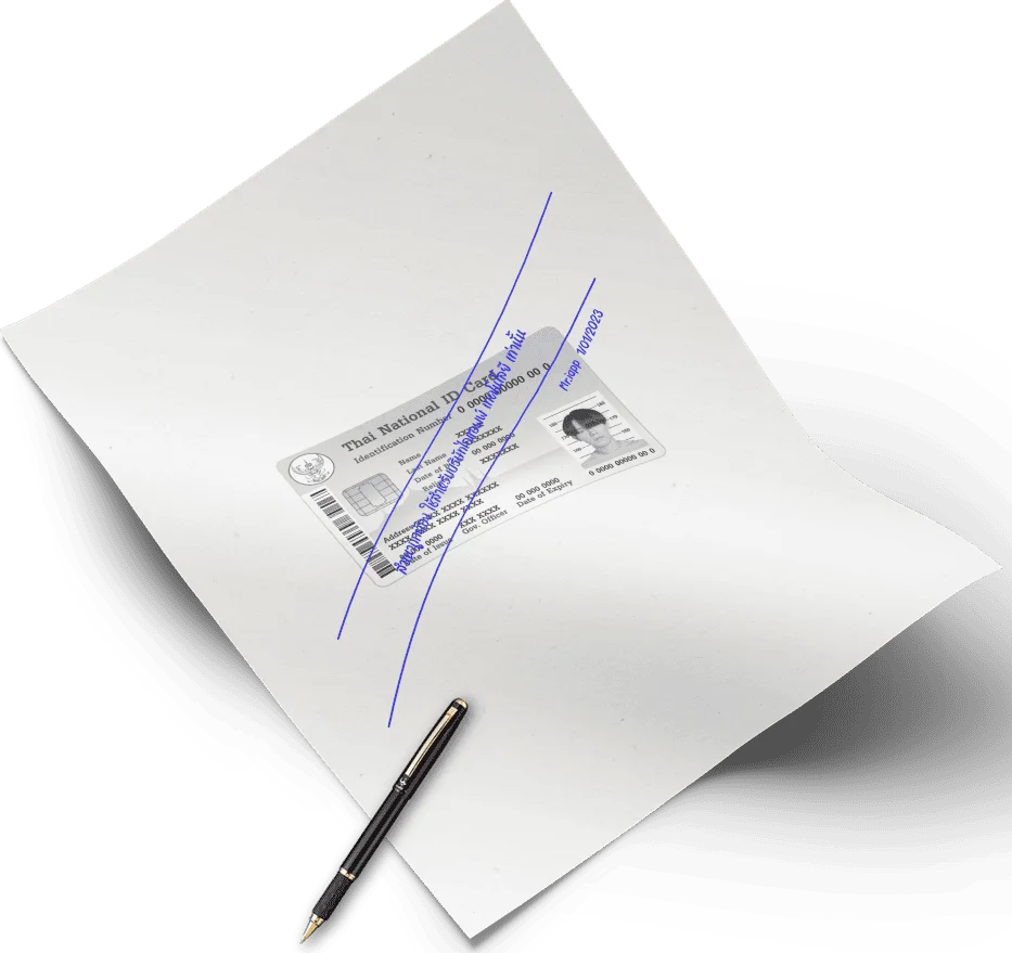 带签名的泰国身份证检测