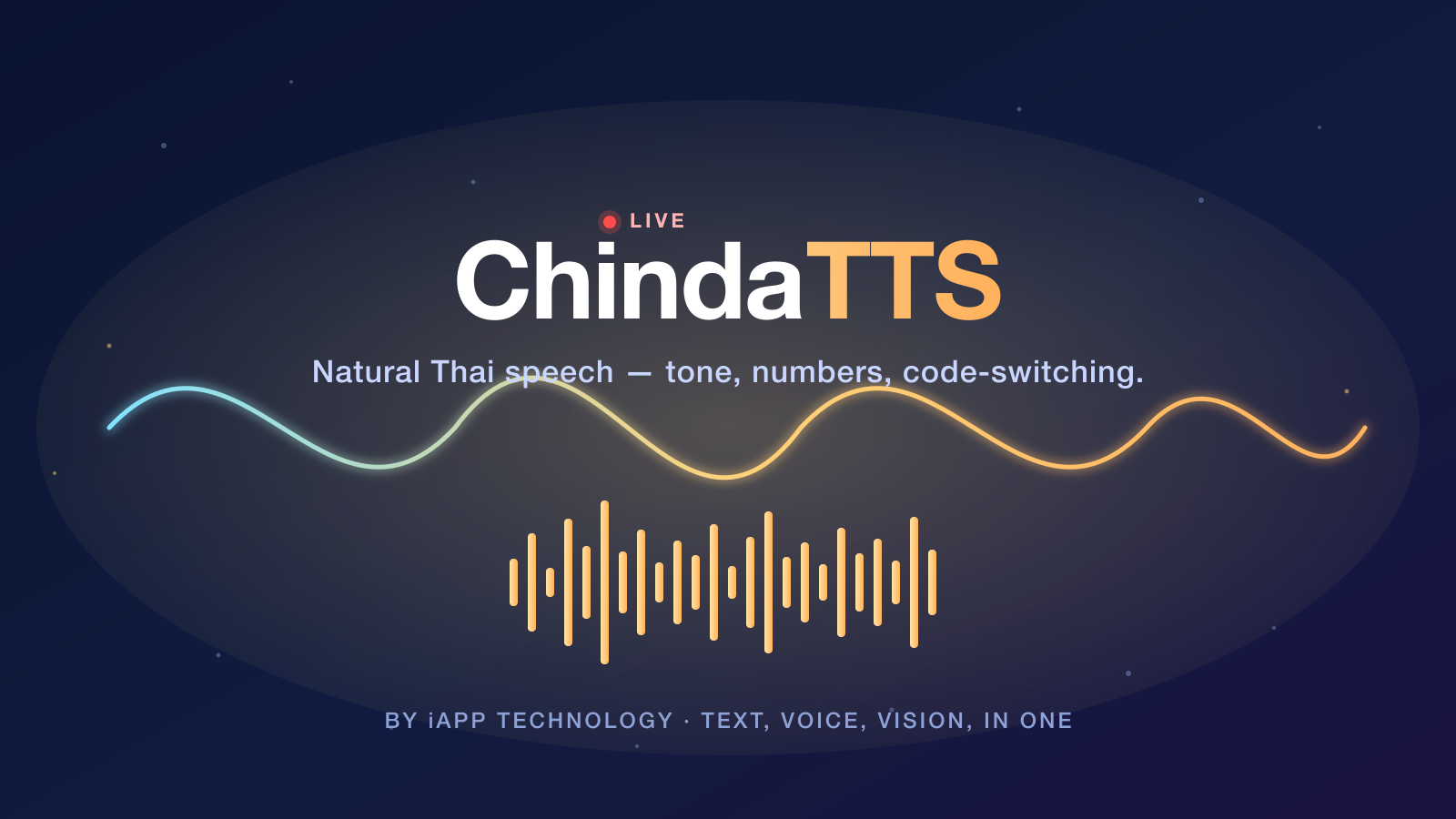 ChindaTTS — เสียงพูดภาษาไทยที่เป็นธรรมชาติ: วรรณยุกต์ ตัวเลข และการสลับภาษา